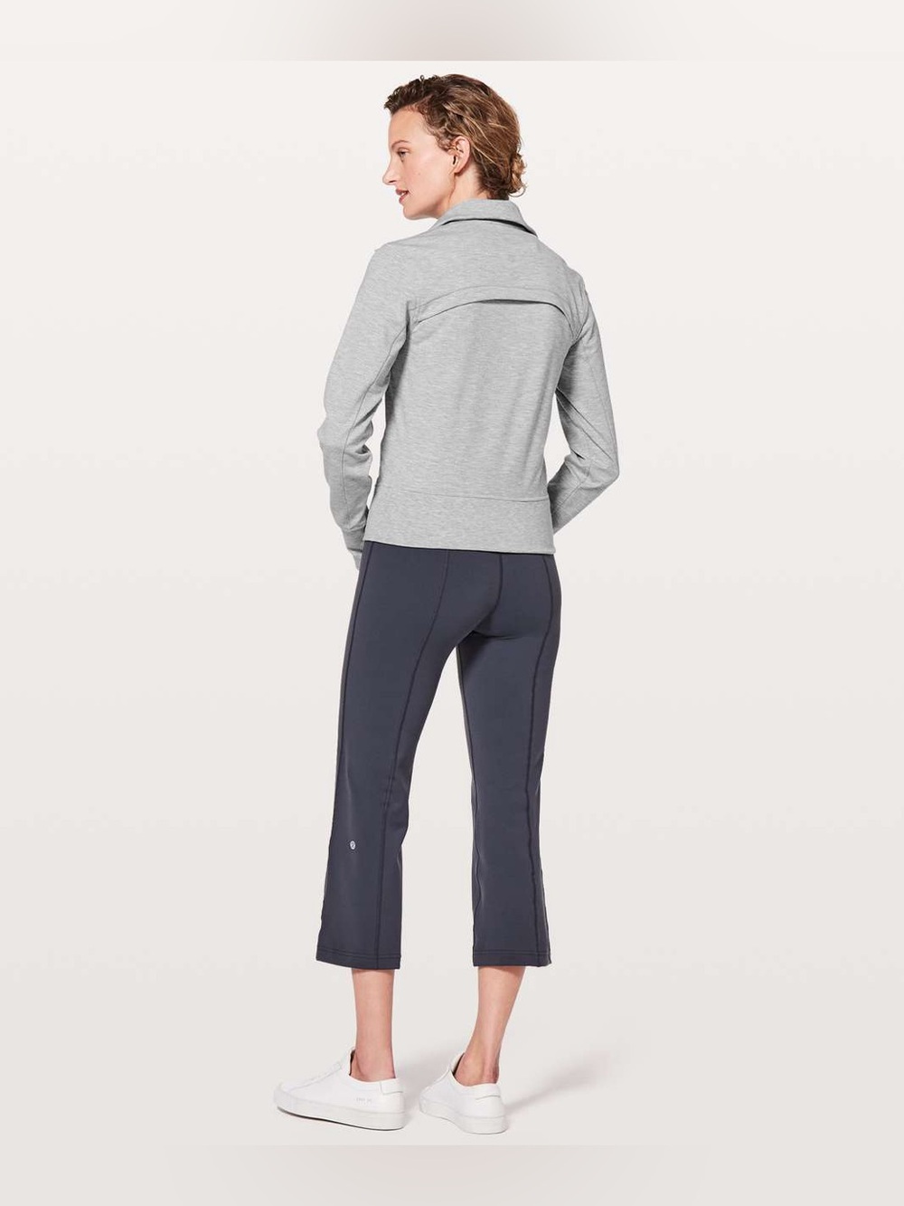 Lululemon Gather Up Jacket Heathered Power Grey Sea Salt Full Zip Athletic Yoga - Picture 3 of 8